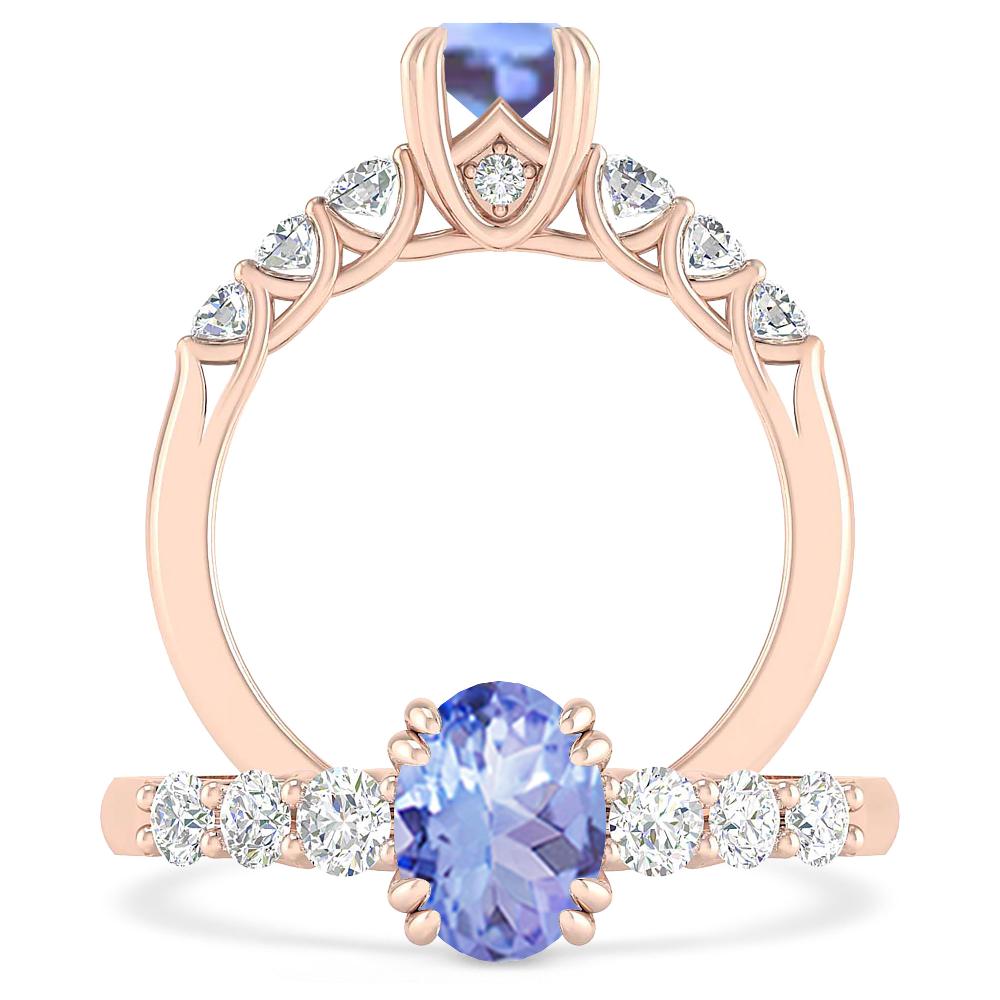 Rose Gold - Tanzanite