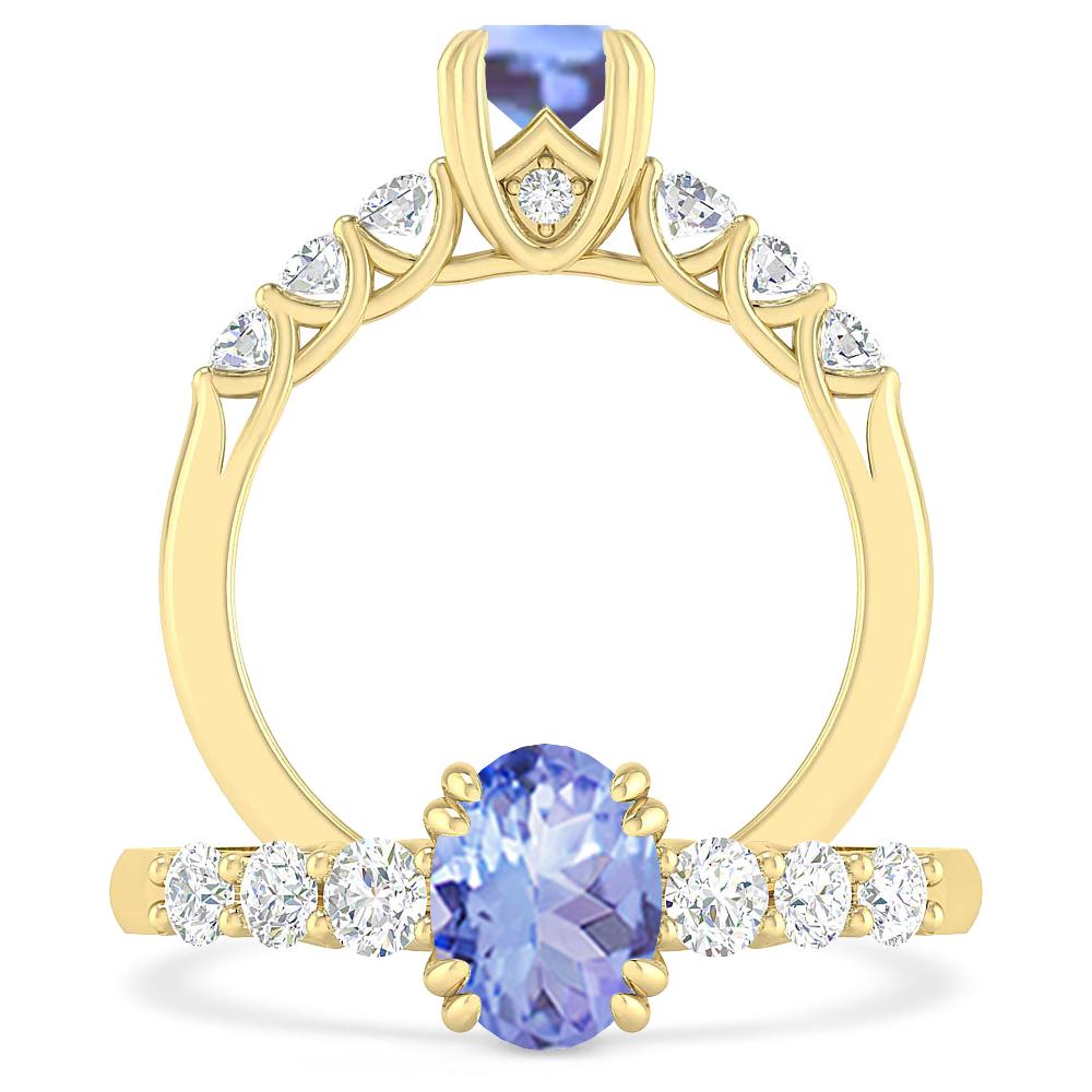 Yellow Gold - Tanzanite