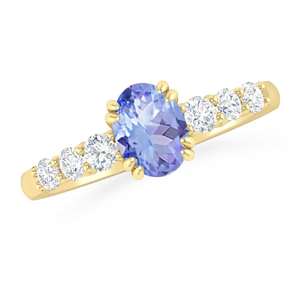 Yellow Gold - Tanzanite