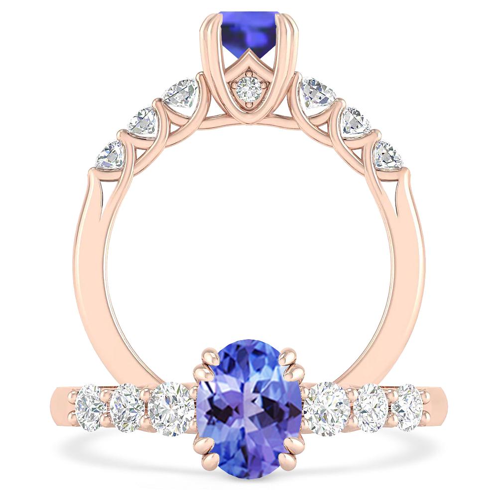 Rose Gold - Tanzanite