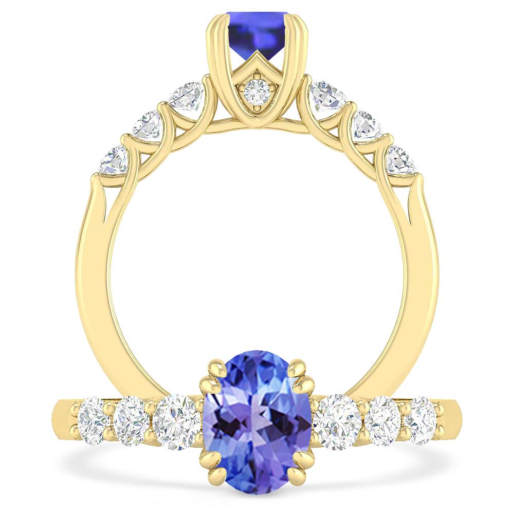 Yellow Gold - Tanzanite