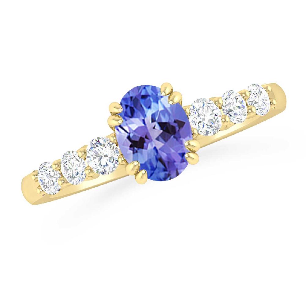 Yellow Gold - Tanzanite