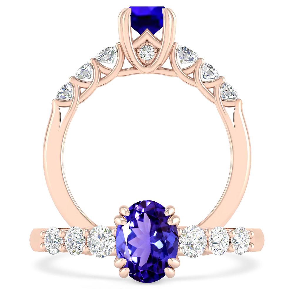 Rose Gold - Tanzanite