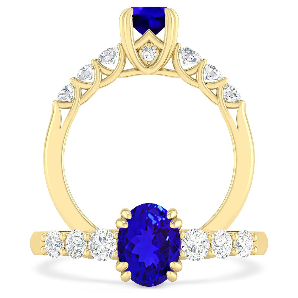 Yellow Gold - Tanzanite