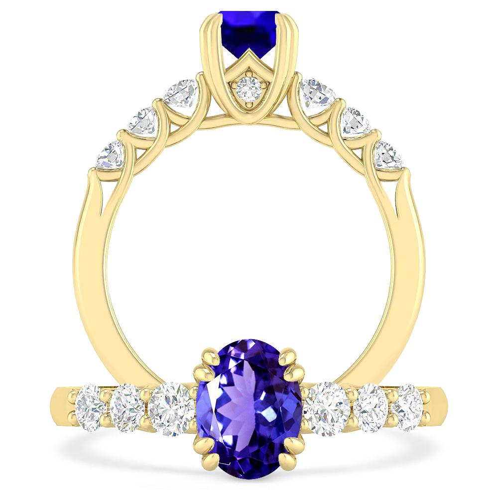 Yellow Gold - Tanzanite