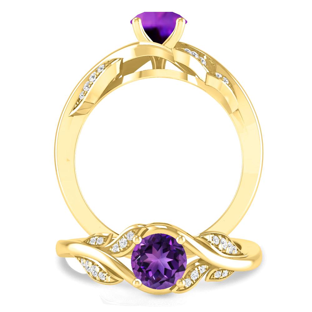 Yellow Gold - Amethyst