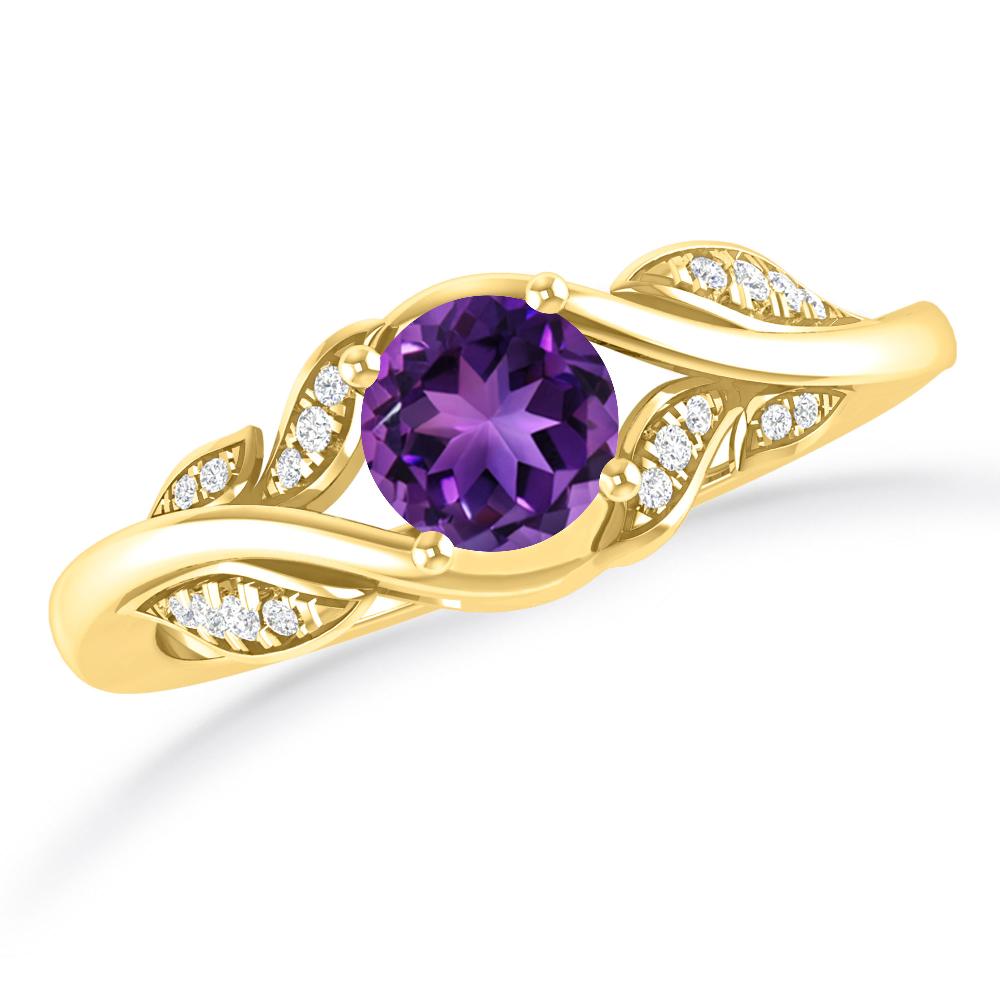 Yellow Gold - Amethyst