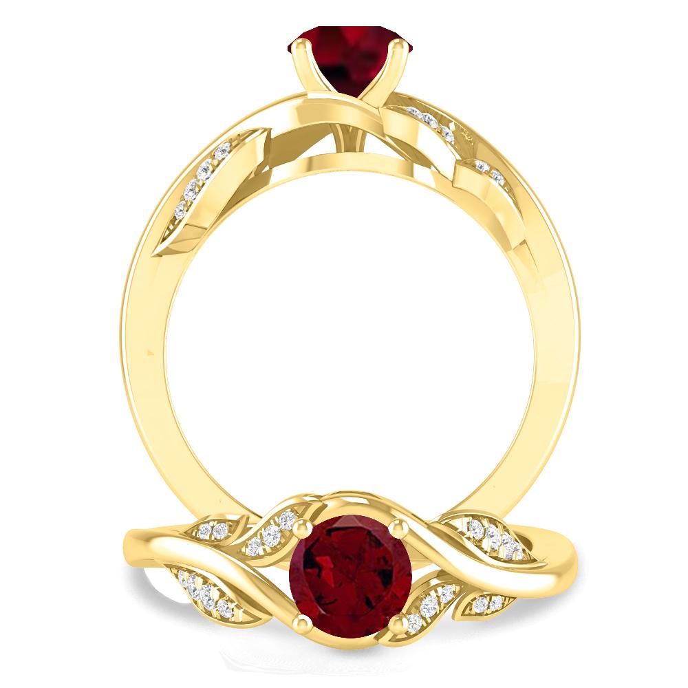 Yellow Gold - Garnet