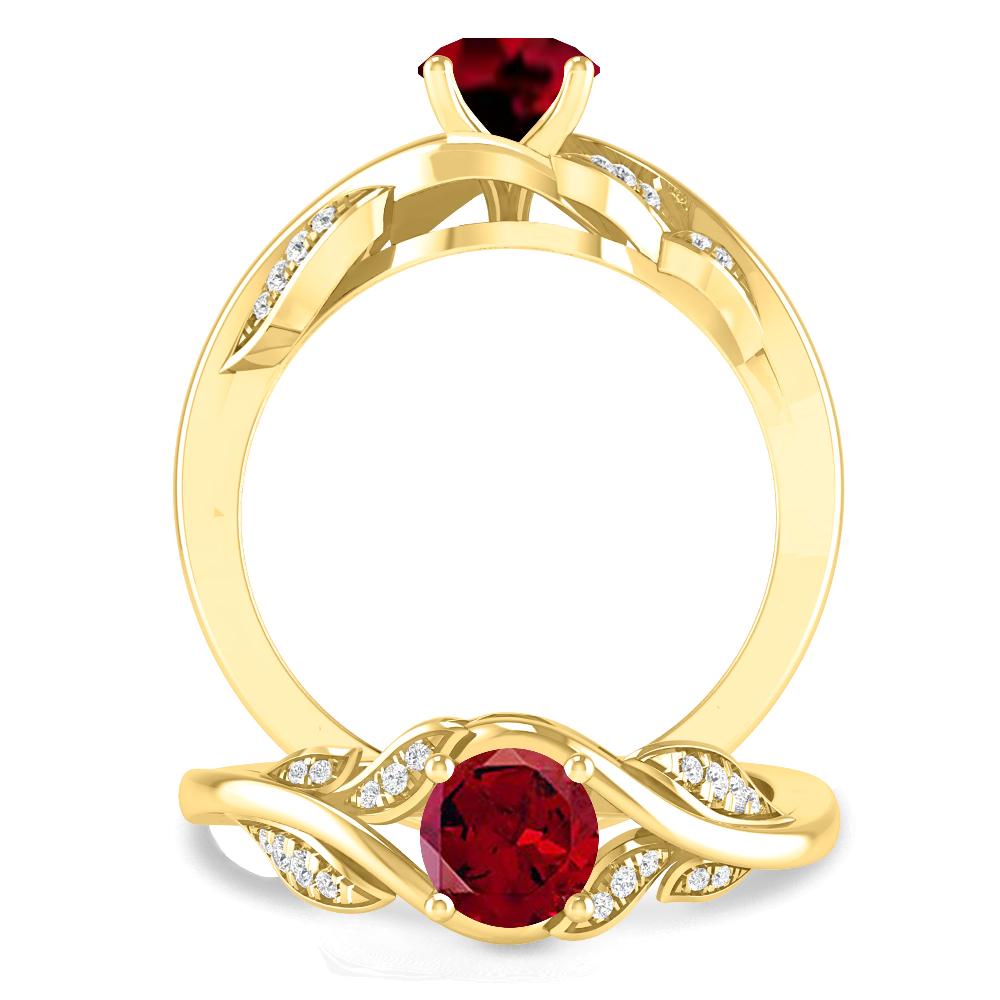 Yellow Gold - Garnet