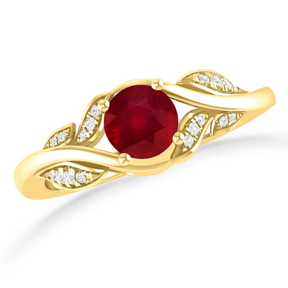 Yellow Gold - Ruby