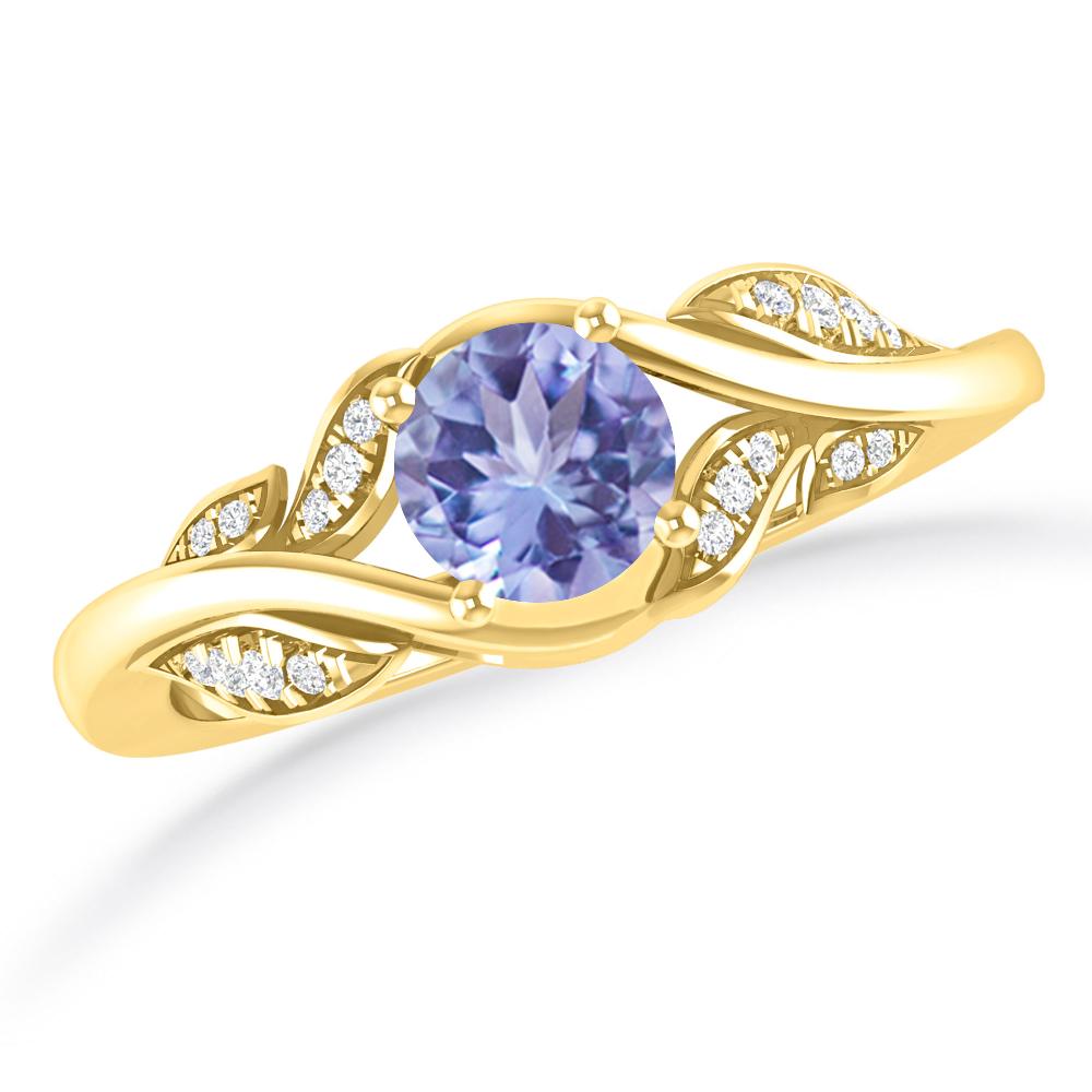 Yellow Gold - Tanzanite