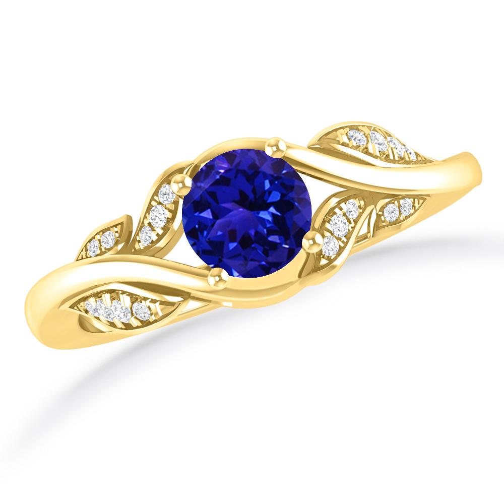 Yellow Gold - Tanzanite