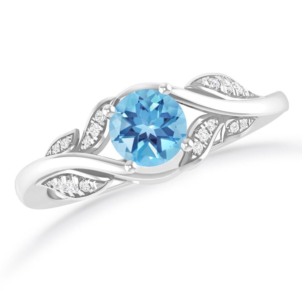 White Gold - Blue Topaz