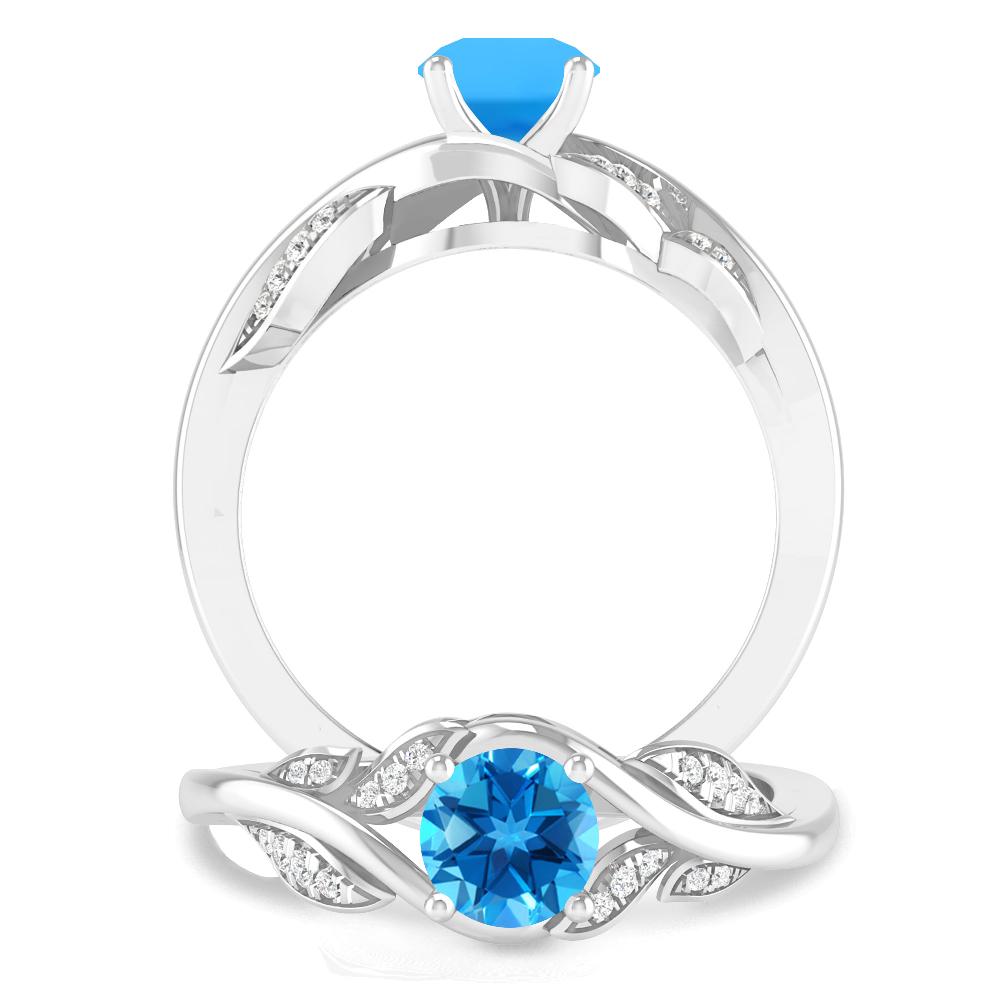 White Gold - Blue Topaz