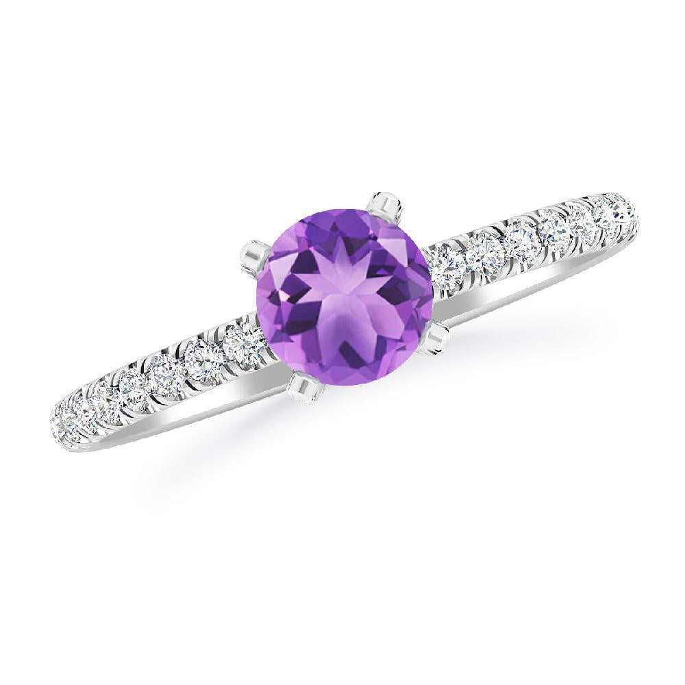 White Gold - Amethyst