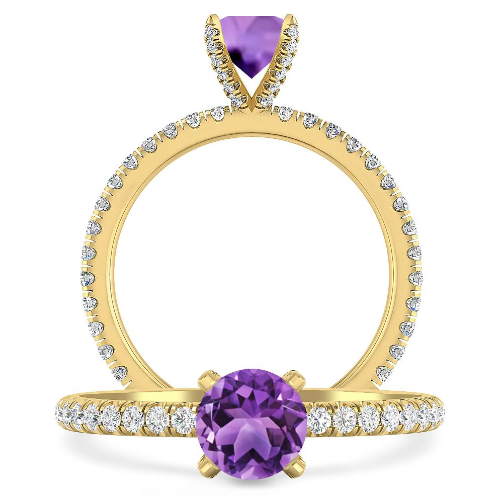 Yellow Gold - Amethyst