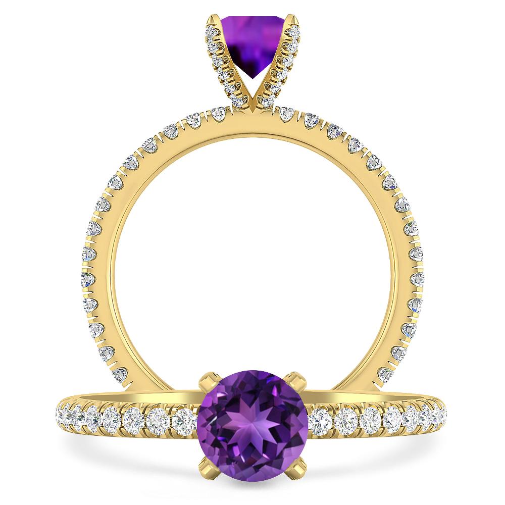 Yellow Gold - Amethyst