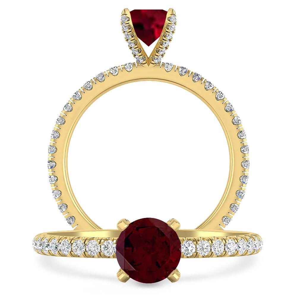 Yellow Gold - Garnet