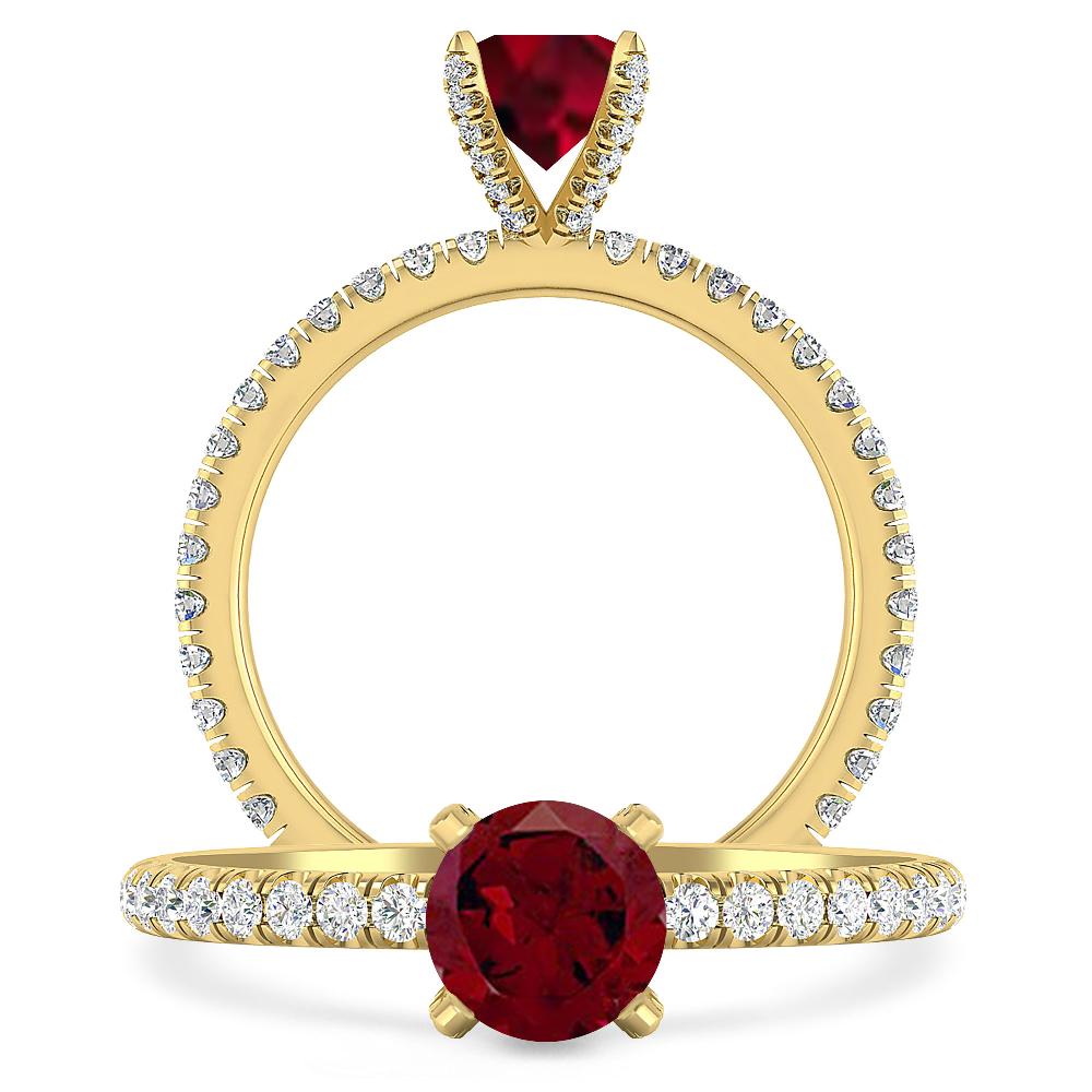 Yellow Gold - Garnet