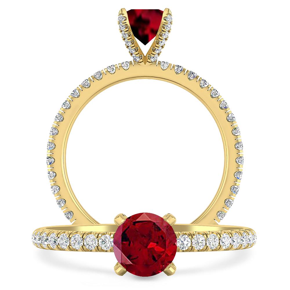 Yellow Gold - Garnet