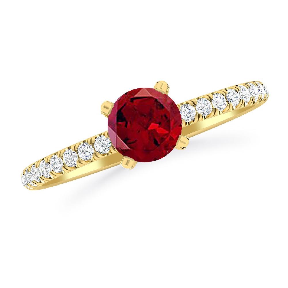 Yellow Gold - Garnet