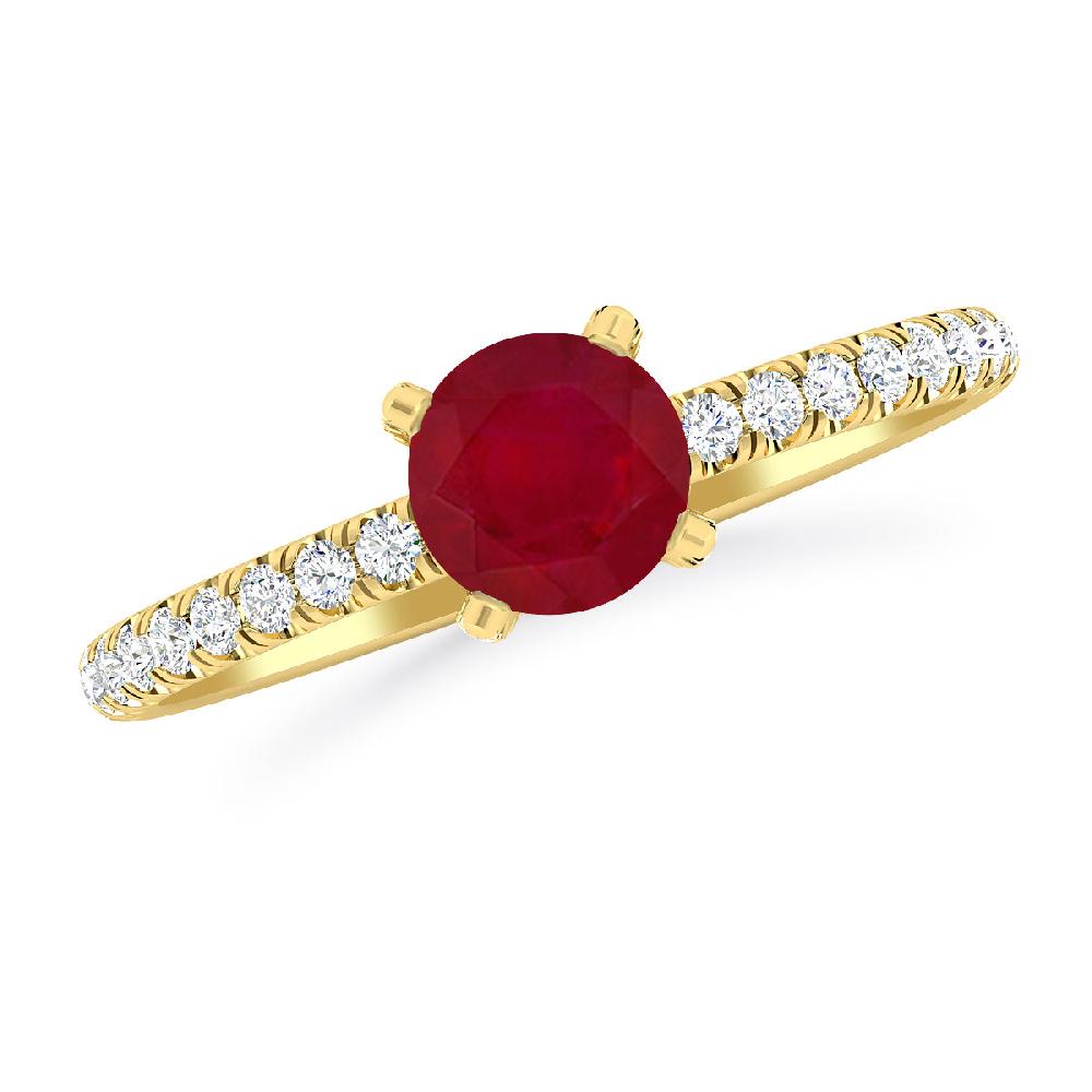 Yellow Gold - Ruby