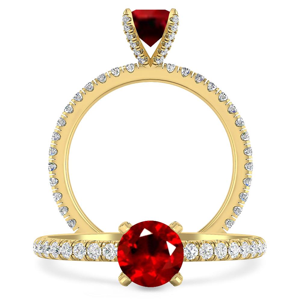 Yellow Gold - Ruby