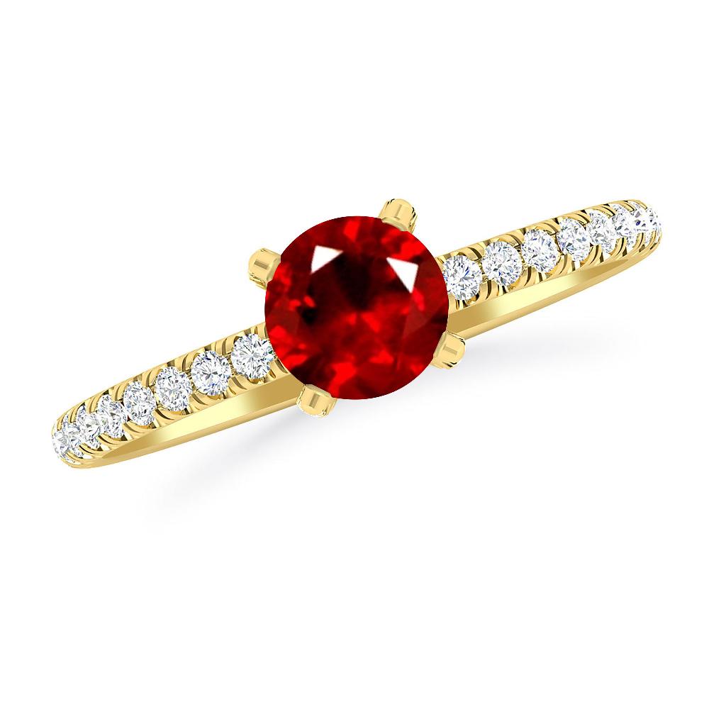 Yellow Gold - Ruby