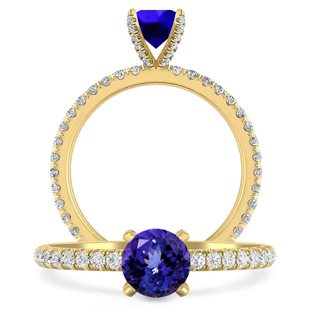 Yellow Gold - Tanzanite