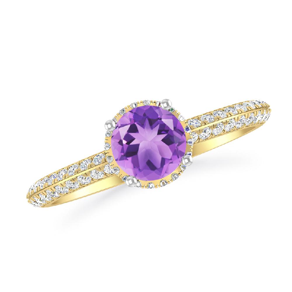 Yellow Gold - Amethyst