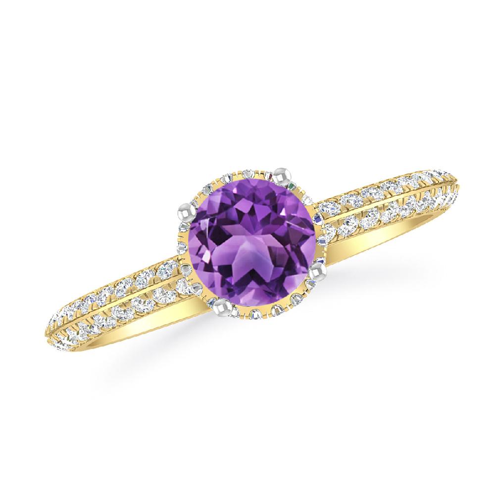 Yellow Gold - Amethyst