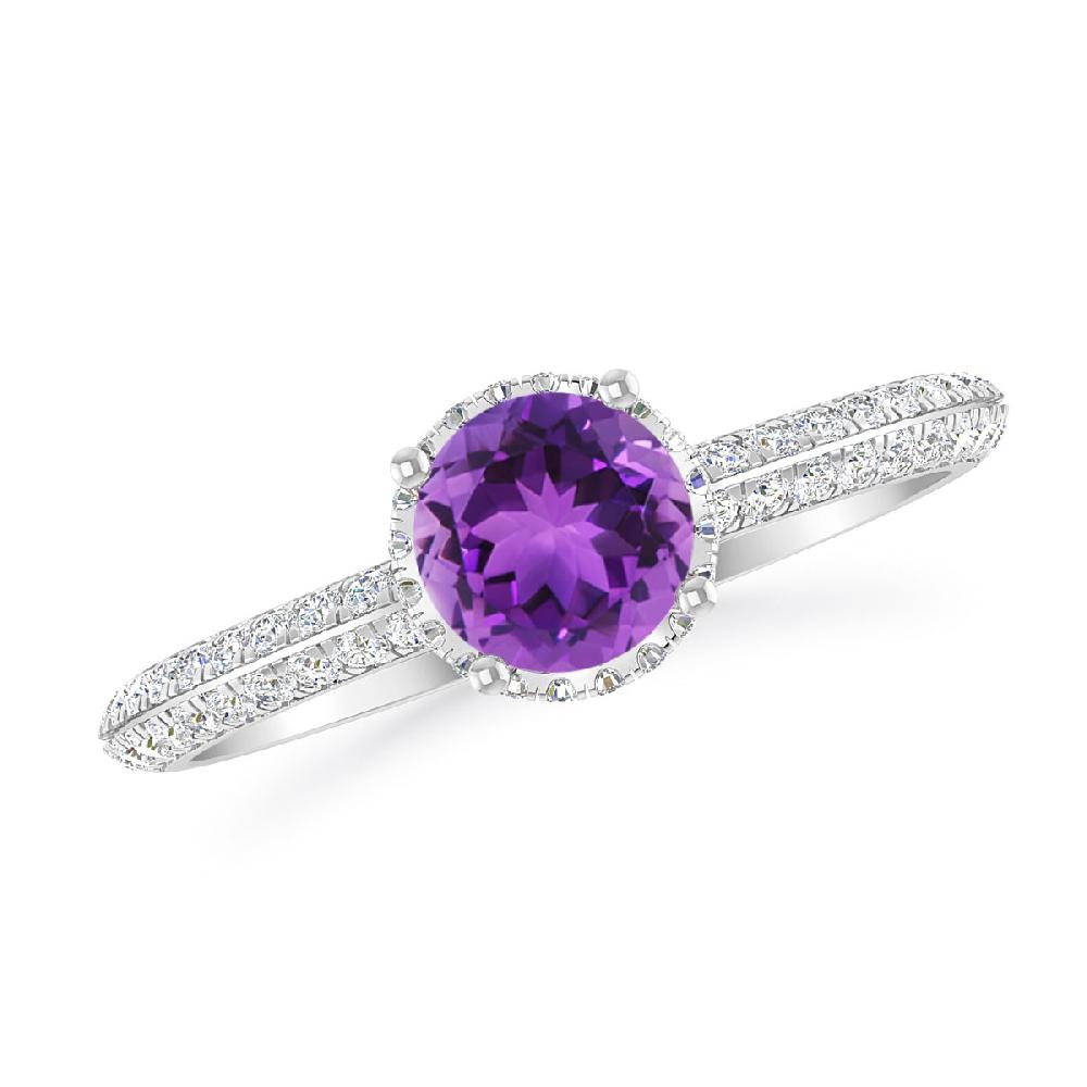 White Gold - Amethyst