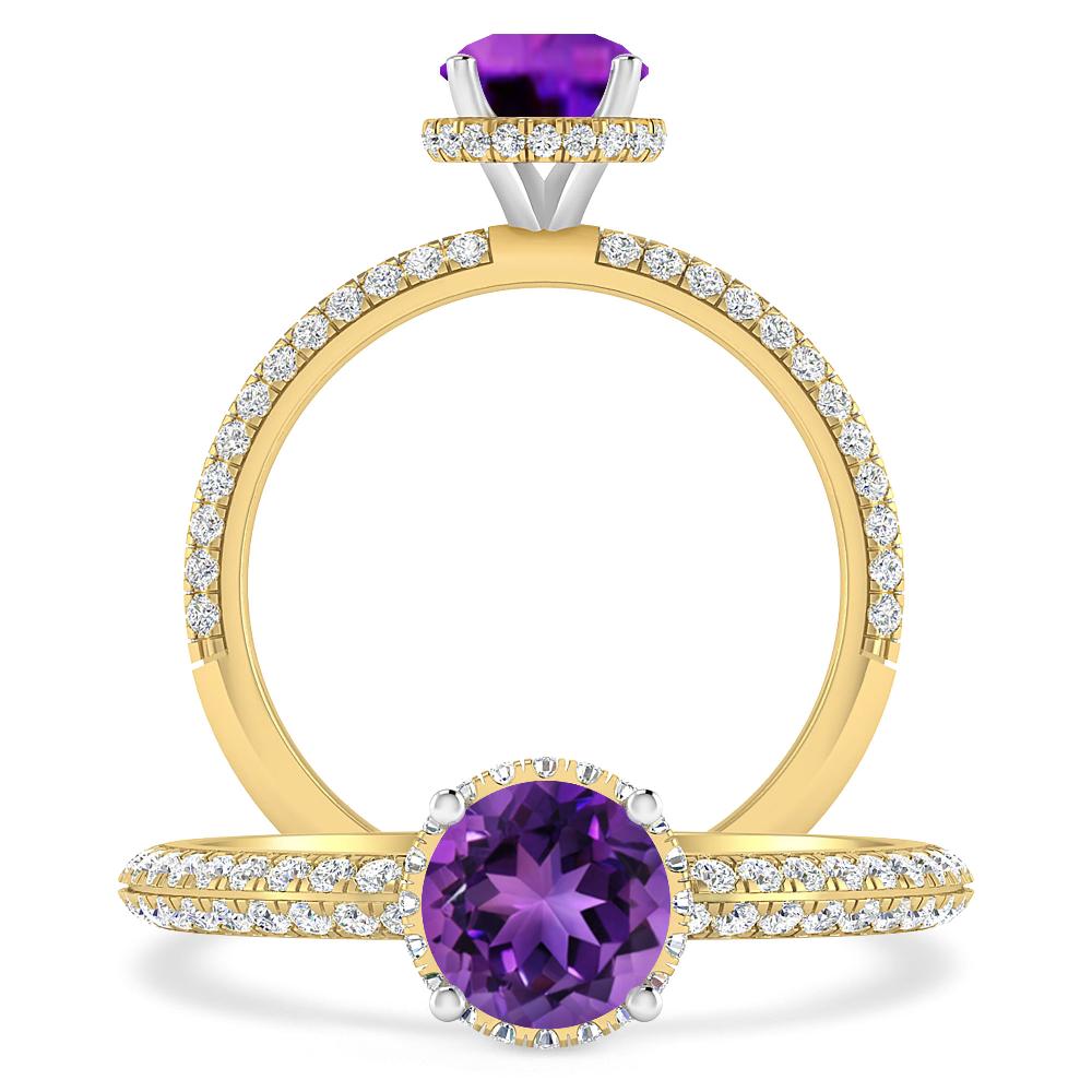 Yellow Gold - Amethyst