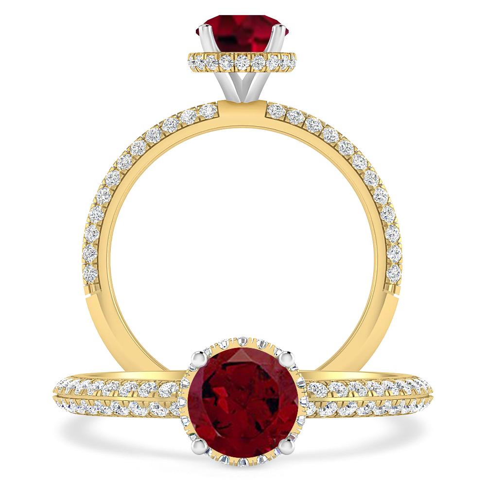 Yellow Gold - Garnet