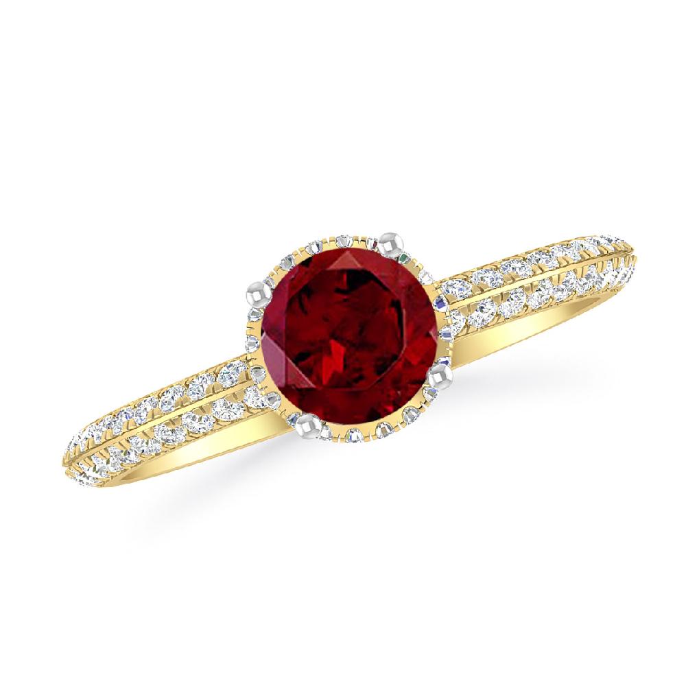 Yellow Gold - Garnet