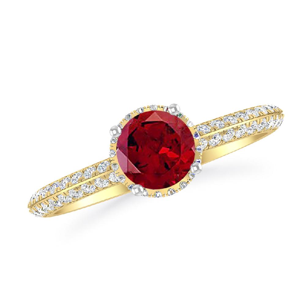 Yellow Gold - Garnet