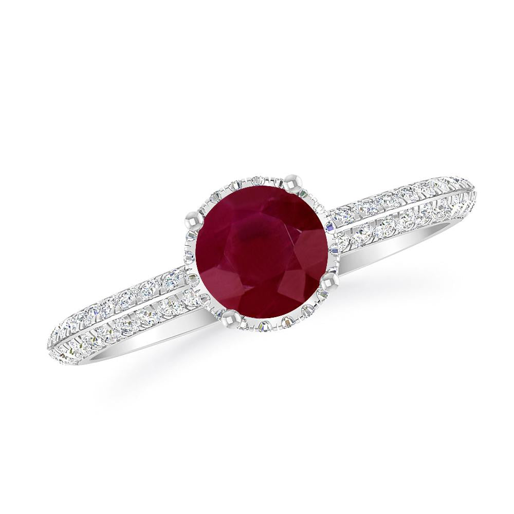 White Gold - Ruby