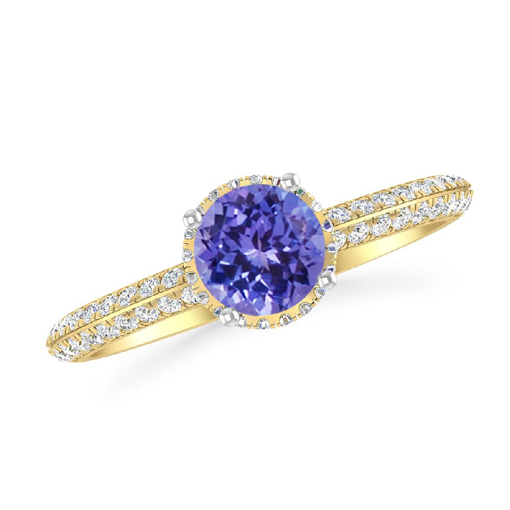 Yellow Gold - Tanzanite