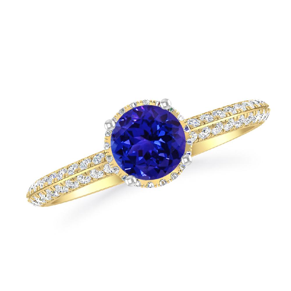 Yellow Gold - Tanzanite