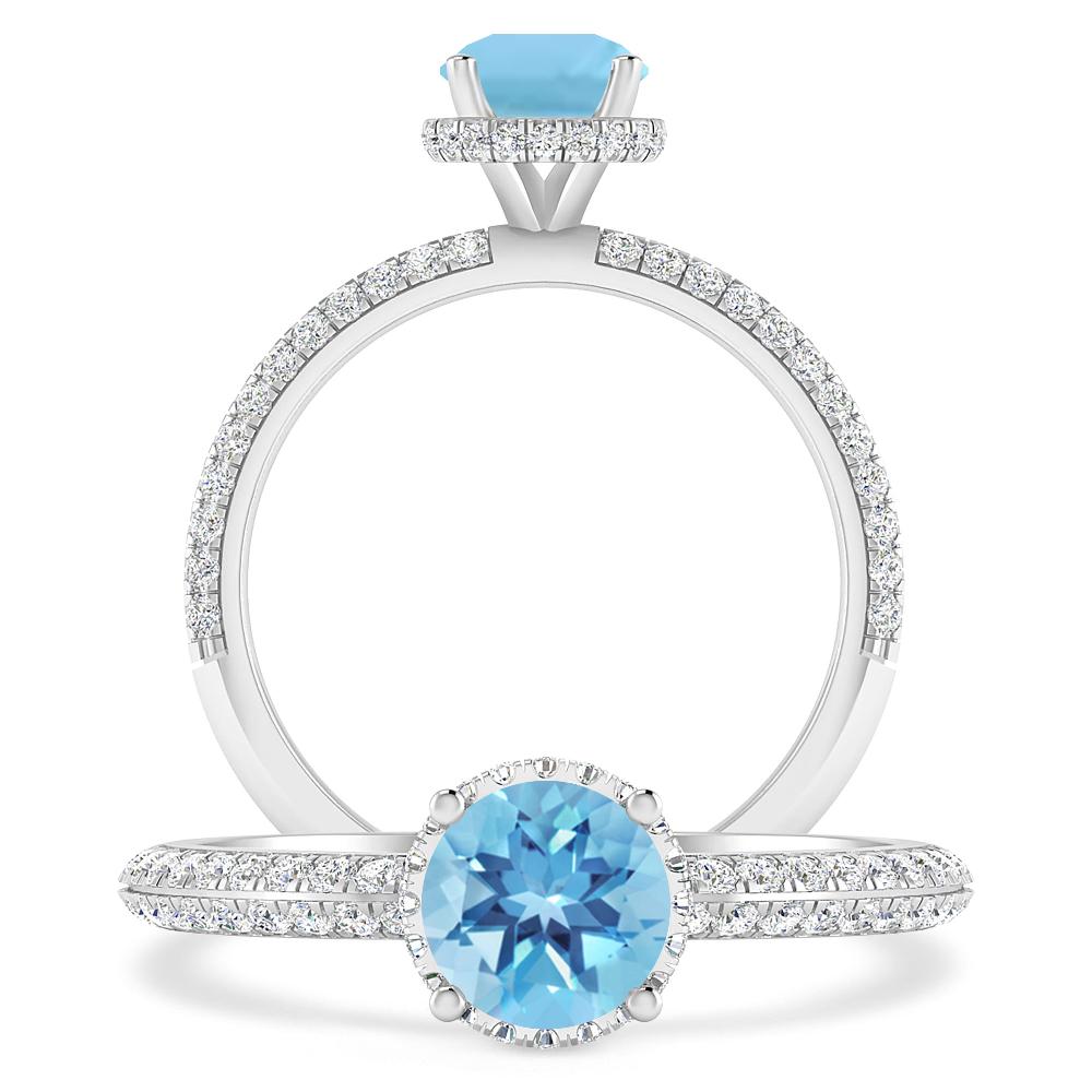 White Gold - Blue Topaz