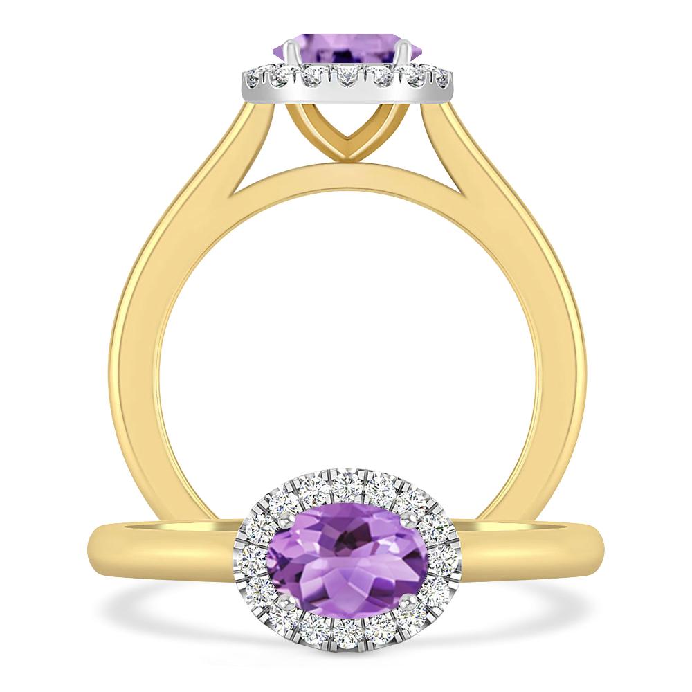 Yellow Gold - Amethyst