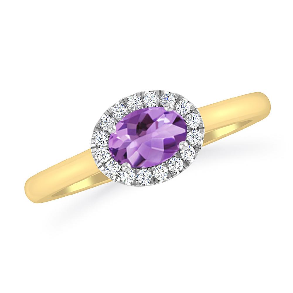 Yellow Gold - Amethyst