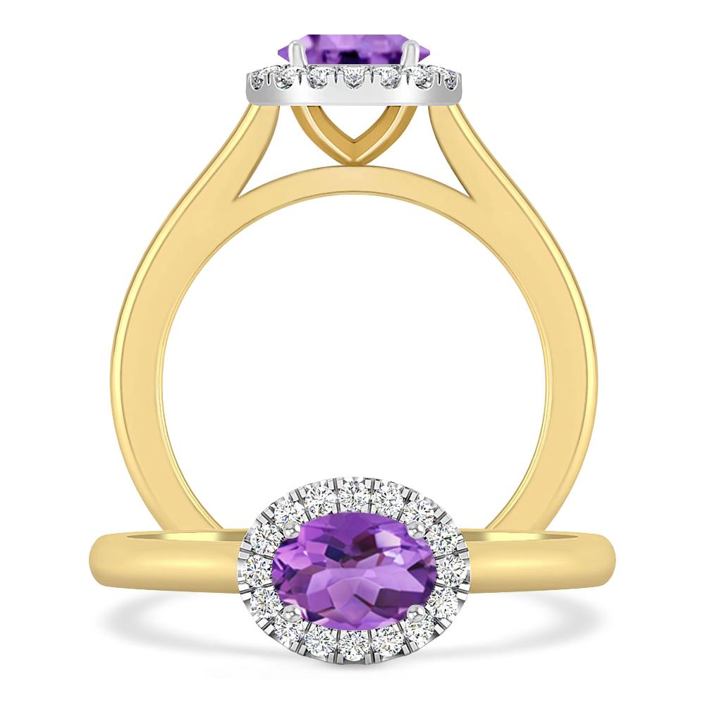 Yellow Gold - Amethyst