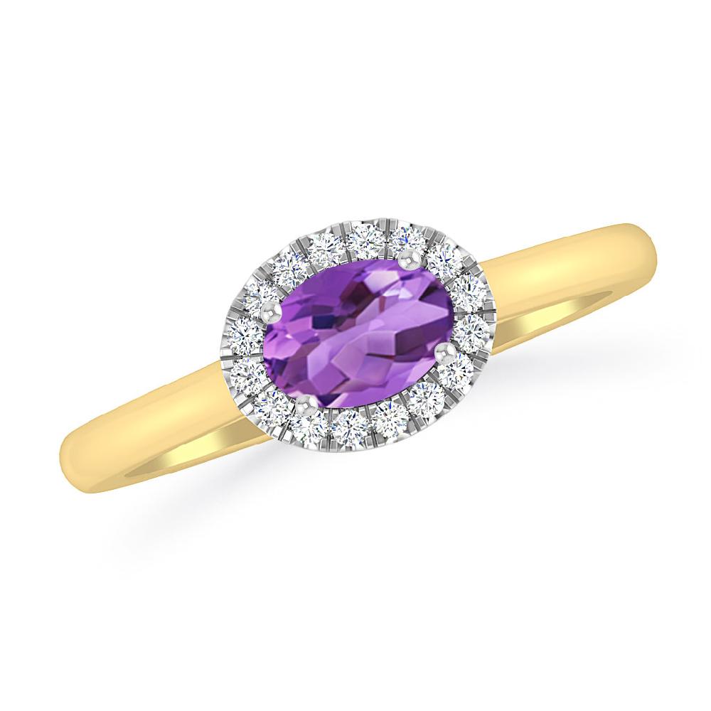 Yellow Gold - Amethyst