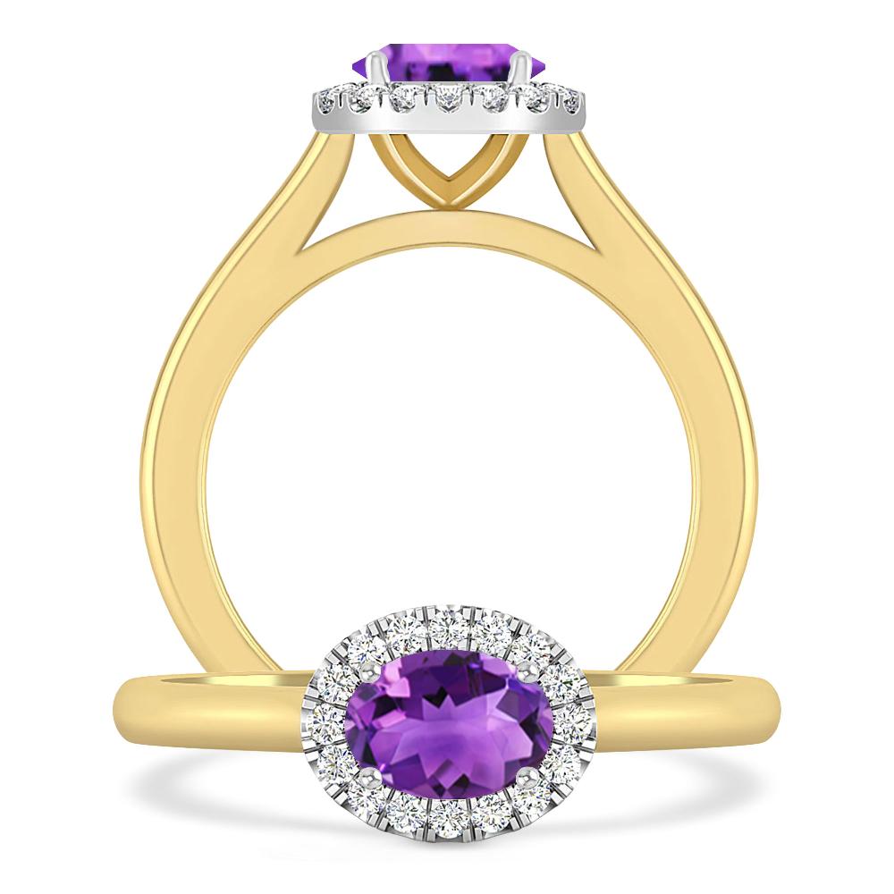 Yellow Gold - Amethyst