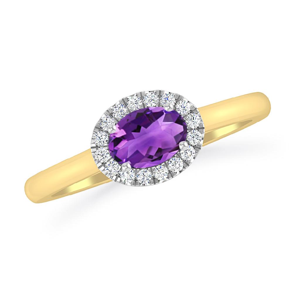 Yellow Gold - Amethyst