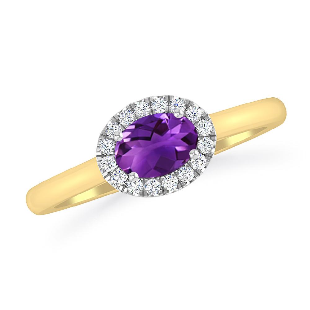 Yellow Gold - Amethyst