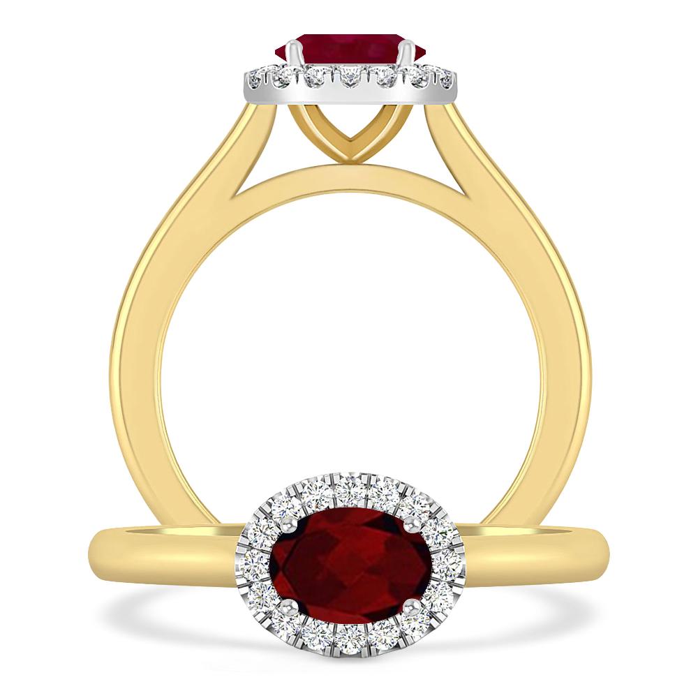 Yellow Gold - Garnet