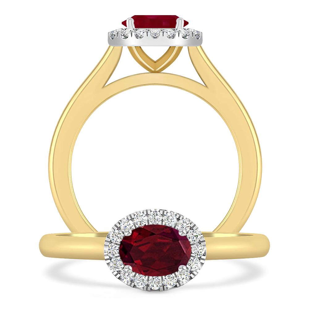 Yellow Gold - Garnet