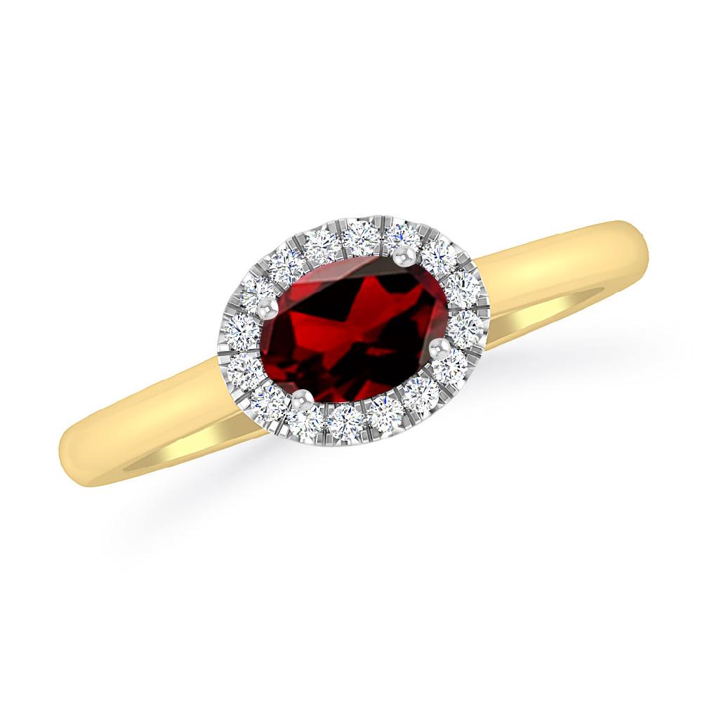 Yellow Gold - Garnet